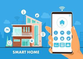 Internet of things smart home technology System intelligent for control house system with centralized. vector