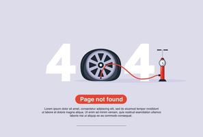 Internet network warning 404 Error Page or File not found for web page. vector