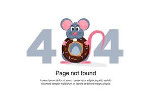 Internet network warning 404 Error Page or File not found for web page. vector