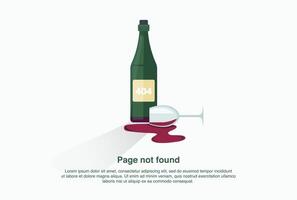 Internet network warning 404 Error Page or File not found for web page. vector