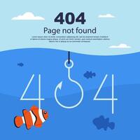 Internet network warning 404 Error Page or File not found for web page. vector