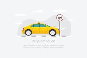 Internet network warning 404 Error Page or File not found for web page. vector