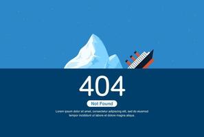 Internet network warning 404 Error Page or File not found for web page. vector