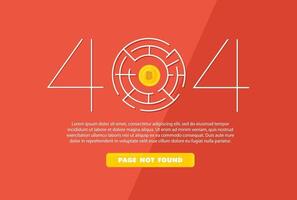 Internet network warning 404 Error Page or File not found for web page. vector