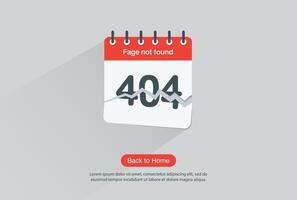 Internet network warning 404 Error Page or File not found for web page. vector