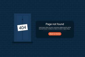 Internet network warning 404 Error Page or File not found for web page. vector