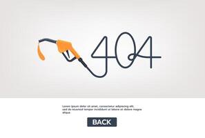 Internet network warning 404 Error Page or File not found for web page. vector