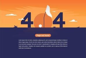 Internet network warning 404 Error Page or File not found for web page. vector