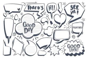 Speech bubbles in various styles are designed for use in comics and illustrations vector