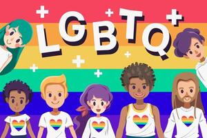 feliz mes del orgullo lgbtq banners y banderas para publicidad y páginas web vector