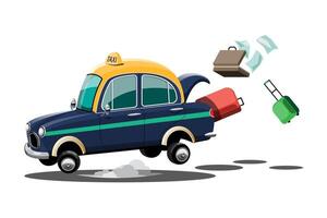 Taxi car service mockup for brands and Car Games. vector