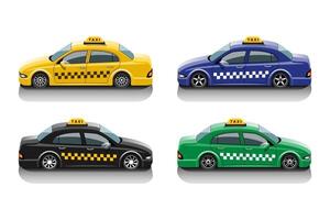 Taxi car service mockup for brands and car games. vector