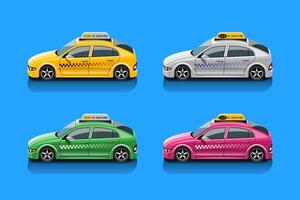 maqueta de servicio de taxi para marcas y juegos de autos. vector