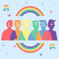 Happy pride month LGBTQ banners and flag for advertising and web pages vector
