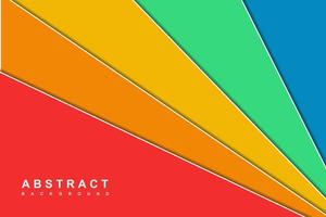 Abstract gradient colorful background with diagonal papercut style vector