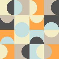 Graphic circle and square pattern. pastel colors Vector illustration.