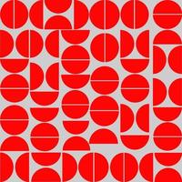 circle geometric pattern background, vector abstract circle. gray and red color, trendy background pattern