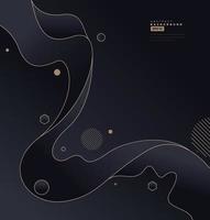 Abstract wave background with dark gradient. Vector illustration for banners, flyers and website.