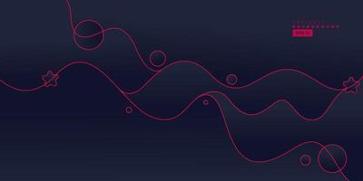 Abstract wave background with dark gradient. Vector illustration for banners, flyers and website.