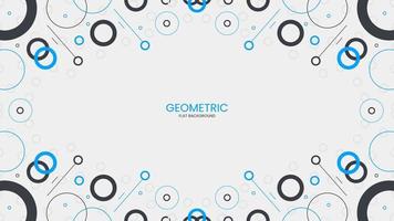 Background flat abstract geometric with circle object vector