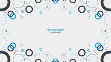 Background flat abstract geometric with circle object vector