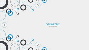 Abstract background geometric flat with circle object vector