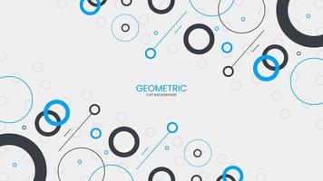 Abstract geometric flat background with circle object vector