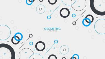 Abstract geometric flat background with circle object vector