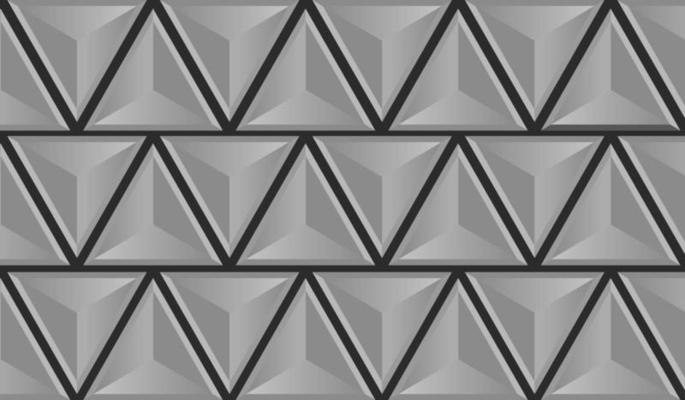 Abstract triangle shape on gray background.