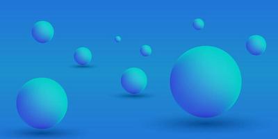 Abstract 3d sphere shape blue background. Modern background design vector