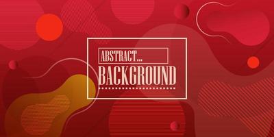 Fluid gradient background design layout for banner or poster. Cool 3d liquid vector pattern with red shapes in motion