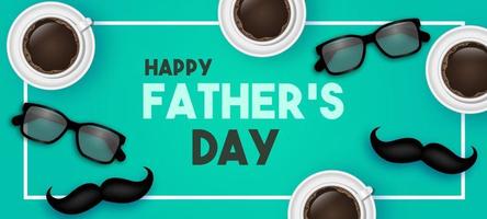 Happy Father's Day Greeting Card Design vector