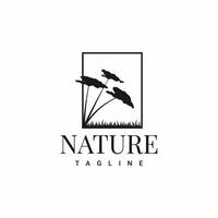 Nature simple logo template design vector