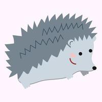 Cute cartoon hedgehog hand-drawn, Vector illustration for children's books, postcards