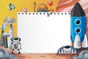 A banner outer space scene background vector