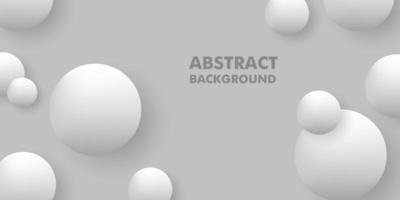 Abstract 3D sphere shape white background vector