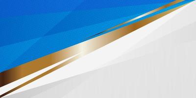 Blue and gold abstract backgrund vector, modern corporate concept vector