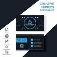 Modern, Corporate business card, dark color card, visiting card design vector