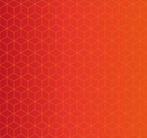 ilustración vectorial de fondo naranja con rayas hexagonales vector