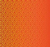 ilustración vectorial de fondo naranja con rayas hexagonales vector