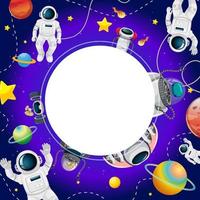 A banner outer space scene background vector