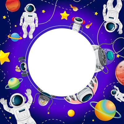 A banner outer space scene background