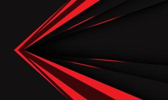 Abstract red black metallic arrow speed direction geometric design modern technology futuristic background vector