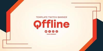 Twitch Banner Background Vector Template