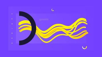 Abstract background with yellow line wave . conceptual element Design template. Modern vector illustration.