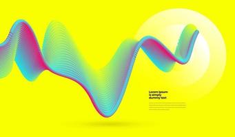 Modern Colorful particle wave background with conceptual element design vector