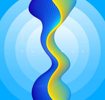 diseño de portada abstracto con onda de línea de partículas de colores. plantilla de diseño de elementos conceptuales. ilustración vectorial moderna. vector