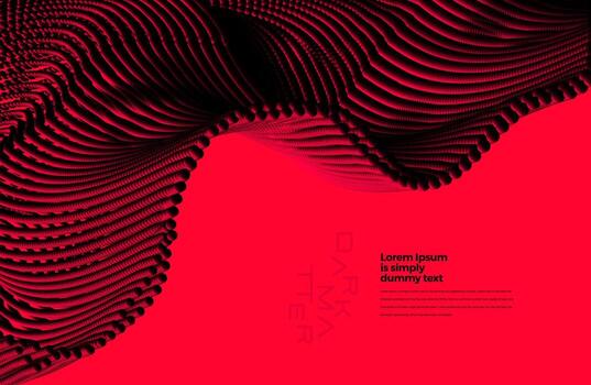 Fondo de onda de partículas oscuras modernas abstractas con elemento conceptual vector