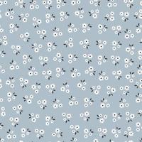 Seamless pattern Hand drawn white flower background in cartoon style Used for publication, wallpaper, textiles Vector illustration