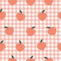 Colorful orange peach background Seamless repeating pattern And has a square grid as wallpaper Use for publications, fabrics, textiles. Vector illustration